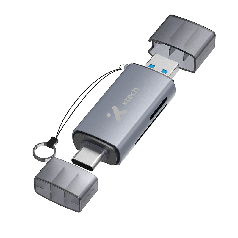 XTECH LECTOR DE TARJETAS 2 EN 1 XTC581