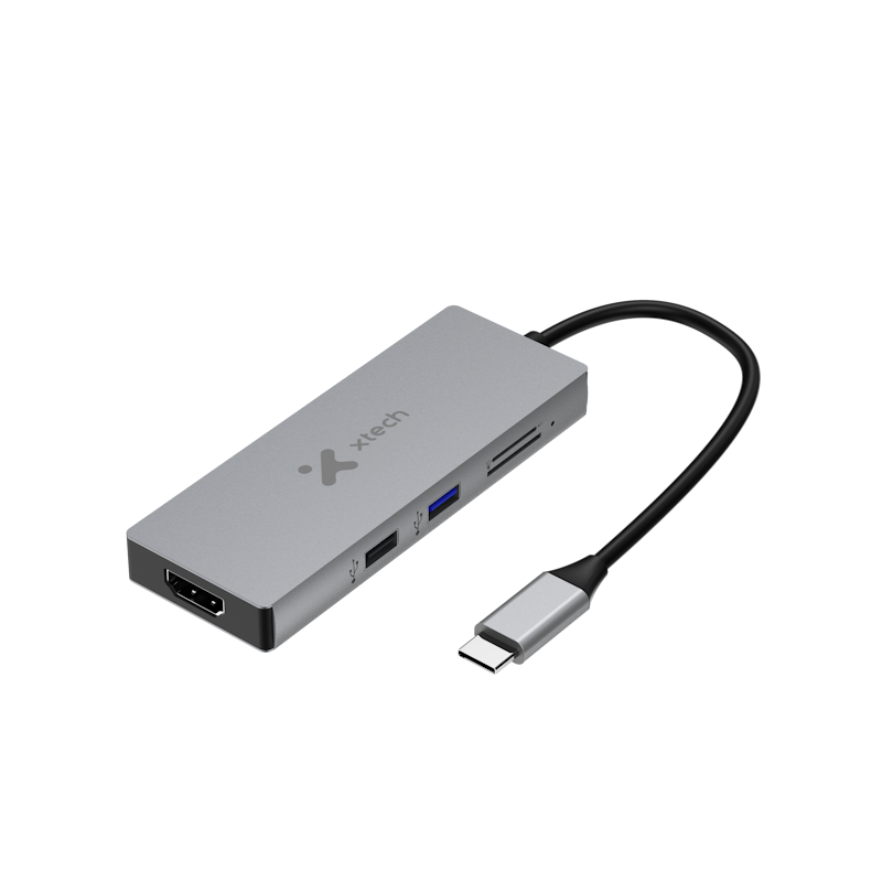 Adaptador multipuerto 5 en 1 con conexión USB-C XTC564