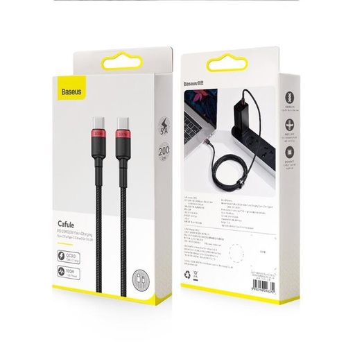 [6953156216372] BASEUS CABLE CAFULE TIPO C A TIPO C 100W (5A)