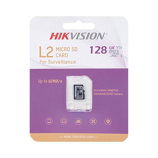 MICRO SD HIKVISION L2 128GB V30 PARA VIDEOVIGILANCIA