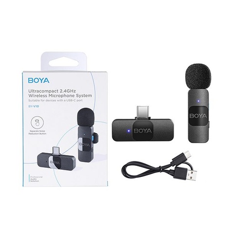 BOYA MICROFONO INALAMBRICO TIPO C BY-V10