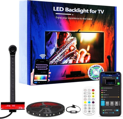 TIRA DE LUZ LED 3.8m BACKLIGHT TV + CAMARA