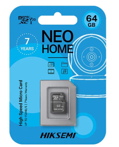 MICRO SD 64GB HIKSEMI NEO D1 CLASE 10 UP TO 92MB/S 