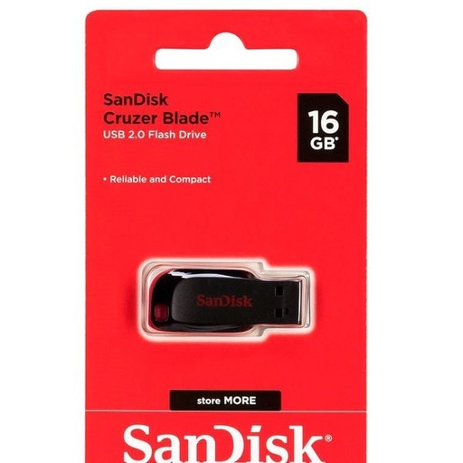 [619659000431] MEMORY FLASH SANDISK 16GB CRUZER NEGRO