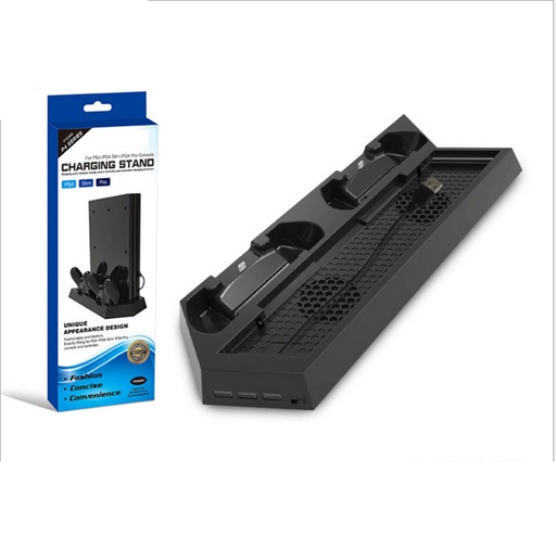 DOBE VENTILADOR PS4 + CARGADOR DE CONTROLES 